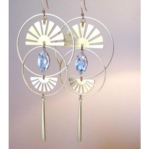 Fan Dance Earrings / Bohemian Earrings / Boho Earrings / Witchy Earrings / Statement Earrings / Hoop Earrings / Big Magical Craz