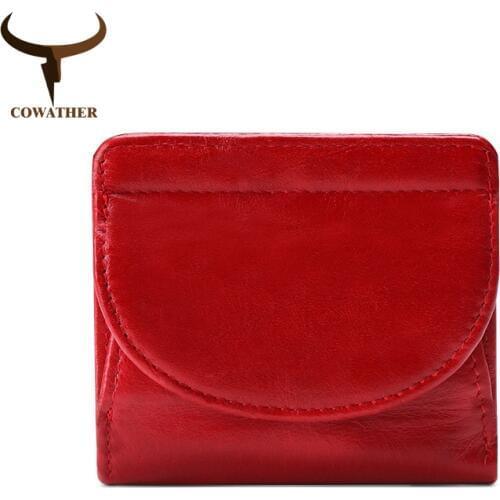 COWATHER women purse multifunctional wallet top quality cow genuine leather fashion vintage design card coin holder wallet