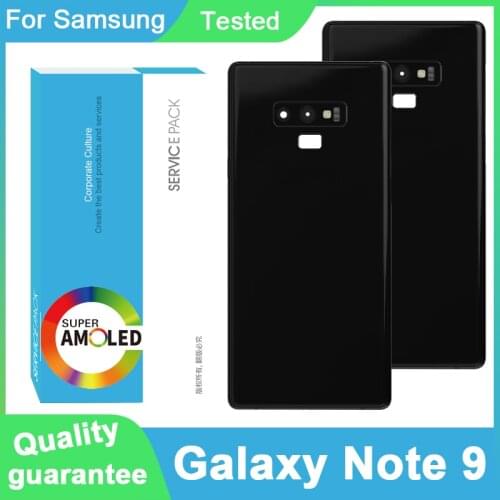 100% New For Samsung Galaxy NOTE 9 N960 N960F SM-N960FD Battery Back Cover Door Housing Camera Glass Lens Frame Repair Parts