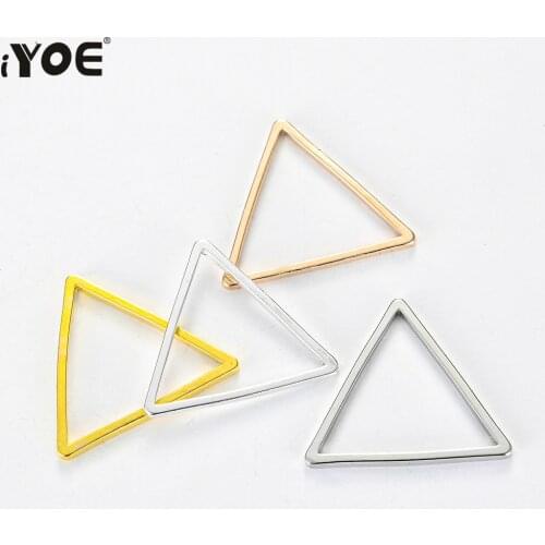 20pcs/Lot 20mm 25mm Geometric Triangle Bezel Earring Pendant Presses Resin Frame Mold For Jewelry Finding Making Supplies