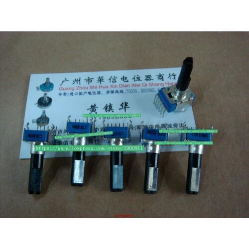 5pcs/lot CTR 142 Vertical double potentiometer 6 feet B10K B50K C100K handle length 23MMF