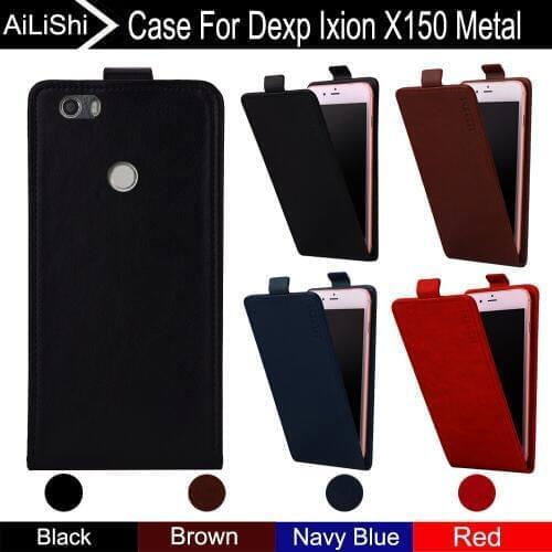 AiLiShi For Dexp Ixion X150 Metal Case Up And Down Vertical Phone Flip Leather Case Phone Accessories 4 Colors + Tracking