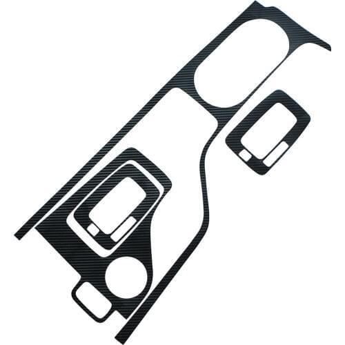 Carmilla Carbon Fiber Black Car Inner Gear Panel Sticker For Ford Everest LHD 2014 2015 2016 2017 2018 Accessories