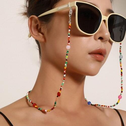 Sunglasses Masking Chains Women Acrylic Eyeglasses Chains Lanyard Glass 2021 New Fashion Jewelry Wholesale Anti-lost Geometric