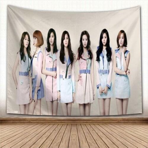 Nice EXID KPOP Tapestry Colorful Psychedelic Decorative Carpet Wall Fabric For Living Room Bedroom Tapestries Accessories