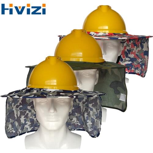 Summer Sunshade Outdoor Construction Safety Hard Hat Sun Shade Shield Neck Protector Helmets Shield Anti-glare Dropshipping