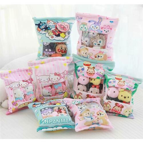 A Bag Of Rabbit&Dog&Hamster&Cat&Avocado Pudding Doll Plush Japanese Animation Sumikko Gurashi Toy Soft Pillow Children Girl Gift