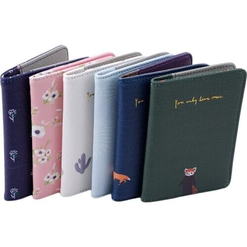 Fashion Cartoon Cute 2020 New Women Passport Cover Bags Multifunction Women Credit Card Holder Wallet Tickets Kit Case