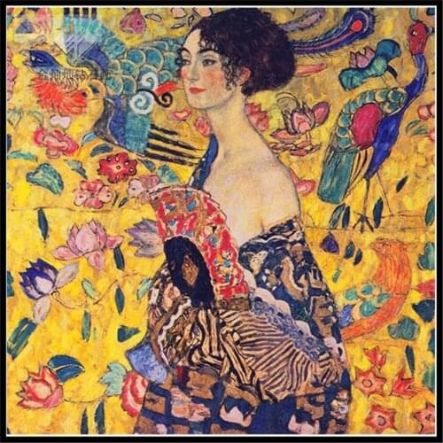 Klimt DIY 11CT Cross Stitch Embroidery Kits Craft Needlework Set Cotton Thread Printed Canvas Home Decoration Sell