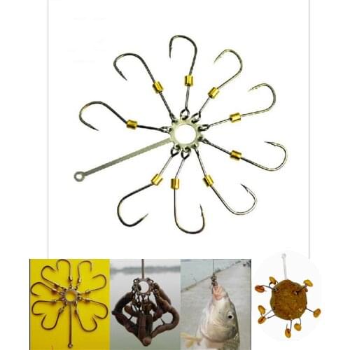 High Carbon Steel Sharp 9 Explosion Hook Barbed Jig Wrist Fishing Hook Set Hand Sea Bream Hook Carp Fast Catch Fish Tackle #8 #6