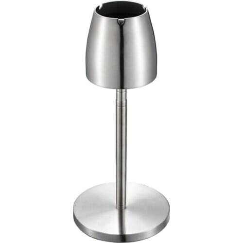 Stainless Steel Telescopic Ashtray Floor Standing Ash Tray Ashtray Portable Metal Large Windproof Ashtray Smoking Accessories