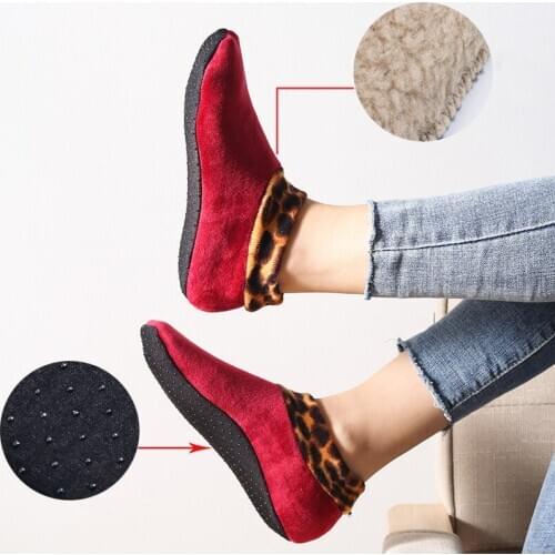 Non Slip Socks Tile Wood Floors Anti-Skid Crew Grip Socks Warmth And Velvet Thickening Autumn And Winter For Adults TT@8