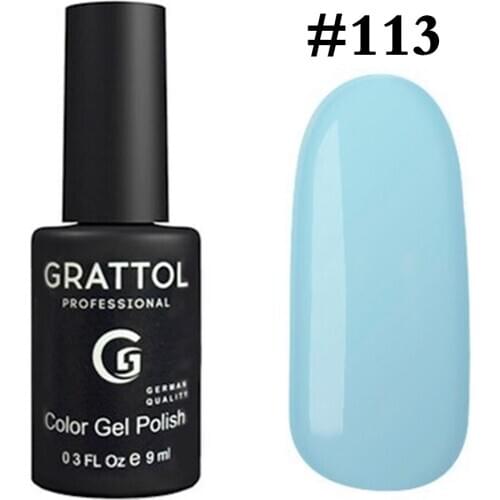 GRATTOL professional 9ml Gel Polish #113 Varnish Semi Permanent Vernis Soak Off Nail Art UV Gel No Wipe Top Coat UV LED Gel