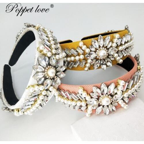 Luxury Clear Crystal Wedding Rhinestone Tiara Handmade Bridal Hair Jewelry Head Accessories Headpiece Women Crown for Competitio