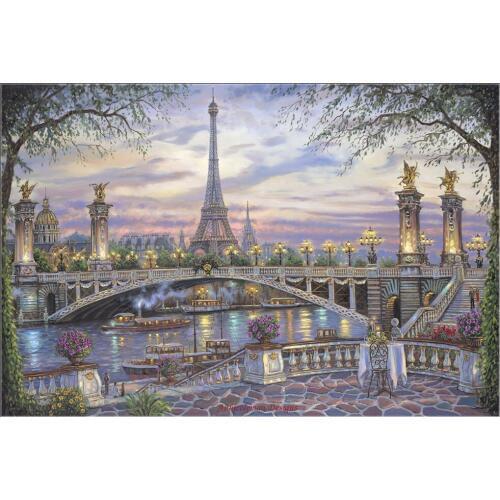 Needlework for embroidery DIY French DMC Color High Quality - Counted Cross Stitch Kits 14 ct Oil painting - Paris Memories