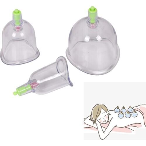 Traditional 3pcs Cupping Therapy Cups Effective Healthy Chinese Medical Vacuum Cupping Suction Therapy Device Body Massager