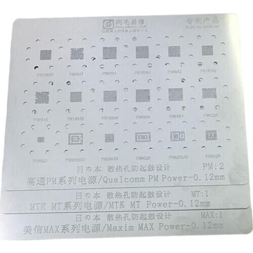 Amaoe PM1 PM2 PM3 MT1 MT2 BGA Reballing Stencil Template For MTK MT Qualcomm PM Power IC Chip Solder Tin Planting Net