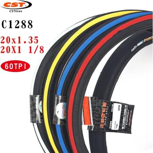 CST Bicycle tires 20inch Color tire C1288 20*1.35 Bicycle accessories 451 20x1 1/8 small wheel diameter folding bicycle tire