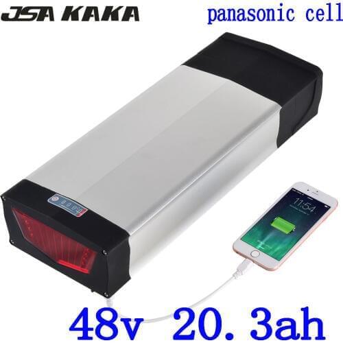 48V 20Ah Rear Rack Lithium E-Bike Battery 1000W 1500W 48V 20AH Electric Bicycle Batteries use panasonic cell with Luggage Rack