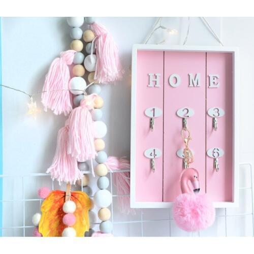 1PC Nordic Wooden Key Box Wall Hanging Storage Rack Wall Decoration Key Storage Box Shop Porch Door Decor Housekeeper MA 025