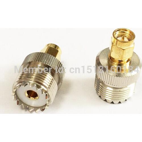 1pc UHF Female Jack to SMA Male Plug RF Coax Adapter Modem Convertor Straight Nickelplated for WIFI antenna