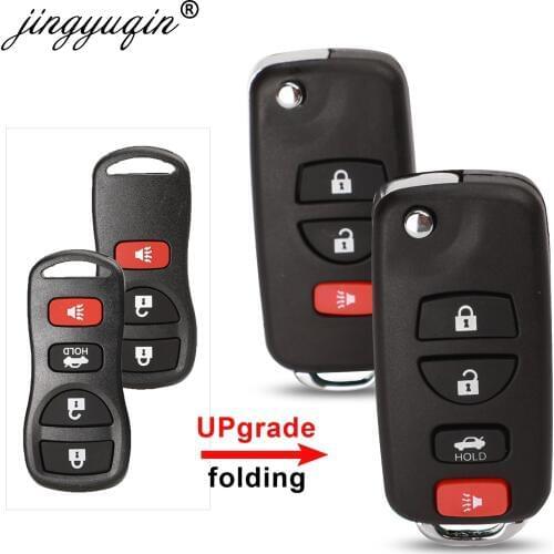 10pcs 3/4 BTN Modified Flip Remote Car Key Shell Case For INFINITI NISSAN Pathfinder Titan Versa Maxima Frontier Xterra Murano