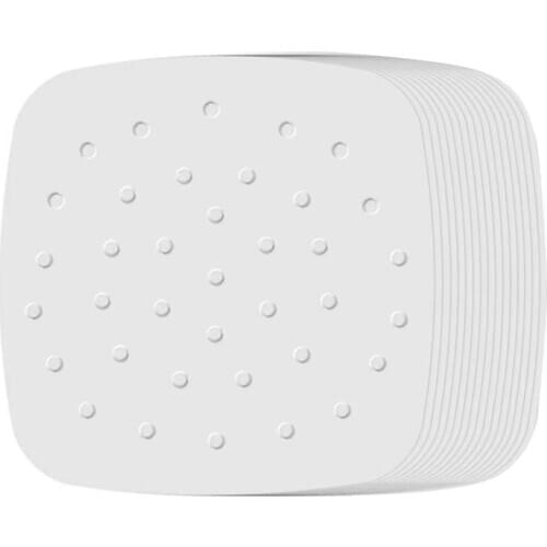 100pcs Air Fryer Square Baking Paper 100% Food Grade Square Baking Tools Silicone Oil Paper Bun Cake Paper Saucer