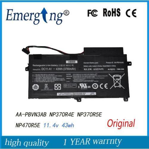 11.4V 43WH New Original Laptop Battery For SAMSUNG 5 Series 510R NP470 NP470R5E AA-PBVN3AB BA43-00358A