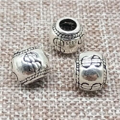 925 Sterling Silver Dollar Bead Money Sign Symbol Spacer 5mm Holee for Bracelet