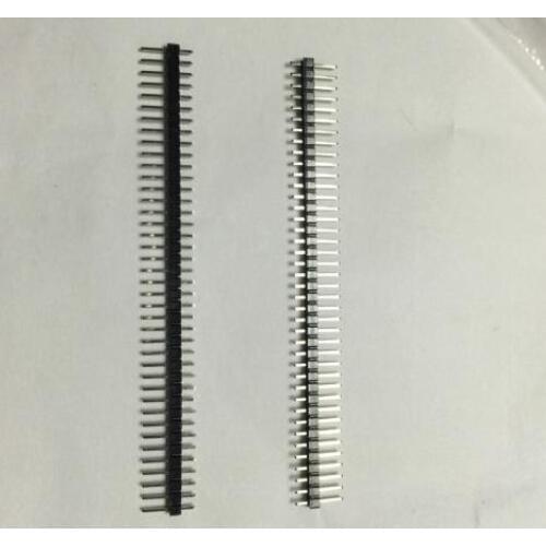 20pcs 40 Pin 1x40 Single Row Male 2.54 Breakable Pin Header Connector Strip for Arduino Black