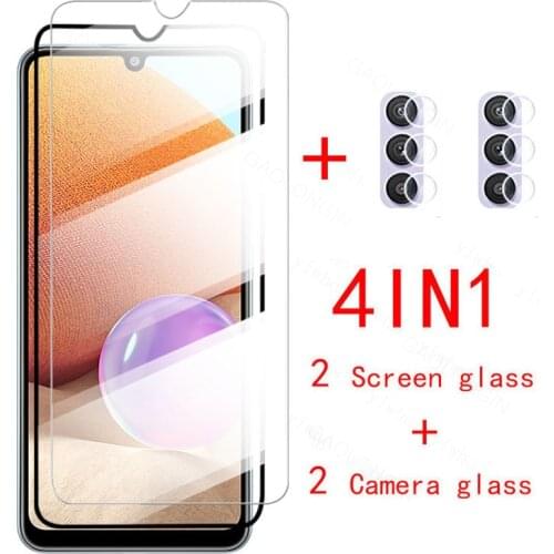 4in1 Glass For Samsung A32 4G Camera Tempered Glass For Samsung Galaxy A52 A72 5G A 32 52 72 Screen Protector Protective Film