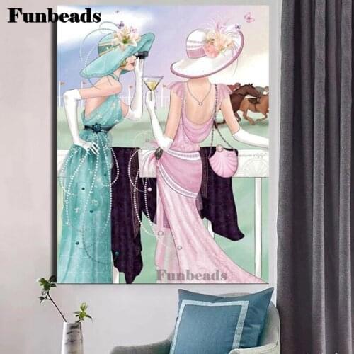 5D Square Diamond Embroidery Elegant Lady Handmade Diy Diamond Painting Portrait Cross Stitch Rhinestones Home Decor Gift FF5601