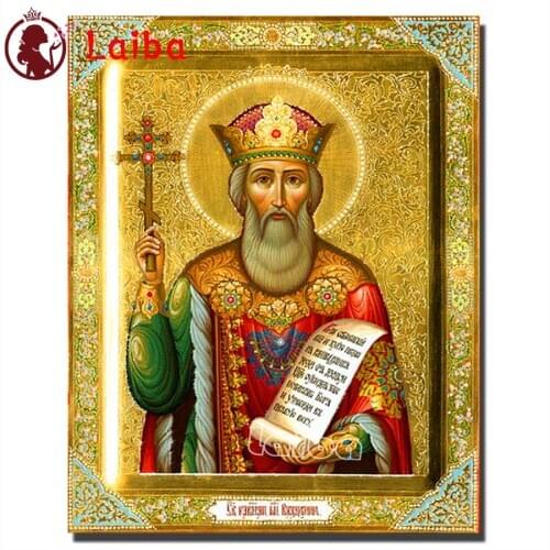 Diamond embroidery St. Alexander Nevsky icon diamond painting 5d diy full round square drill cross stitch Religious people decor