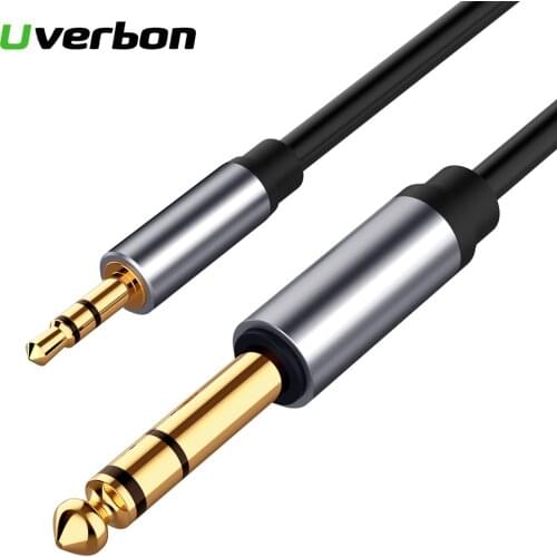 3.5mm To 6.35mm Audio Adapter Auxiliary Cable For Cellphone Computer Amplifier Speakers 3.5 Jack To 6.5 Jack Male Audio Cable