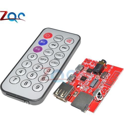 Car Bluetooth 4.1 MP3 WAV Decoding Board 3W Speaker Amplifier Audio Receiver Module Support USB/TF/U-DISK/IR Remote Control