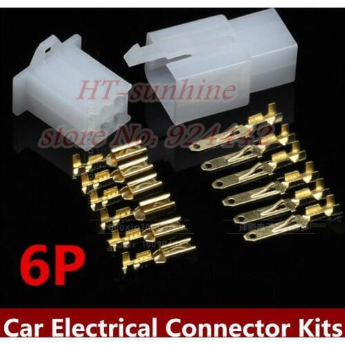 Free shipping 2000Sets/LOT 6P 2.8mm terminal Automotive motor bicycle Motorcycle Connector auto car terminal connector