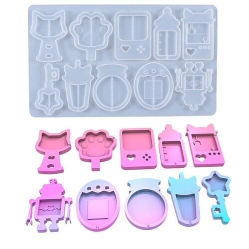 DIY crystal dripping mold full page cute and beautiful quicksand pendant silicone mold