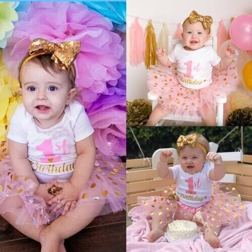 Baby Girl Clothes Summer Princess Party Tutu Party Costume Dress Kids Birthday Outfits Suits Baby Girl 1st Birthday Outfits Sets