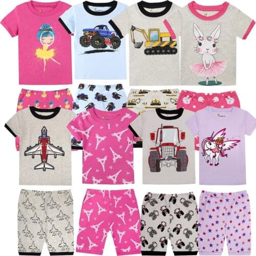 Colorful Baby Set Boys Girls Clothing Summer Casual Cotton Kids Toddler Short Sleeve Sports Multiple Styles Cartoons Outfits