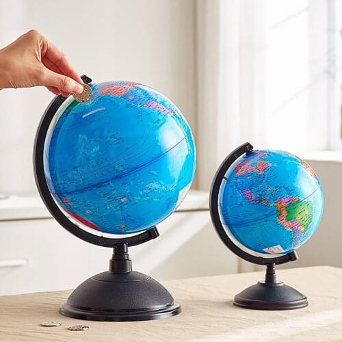 Creative Globe Piggy Bank Fun Coin Saving Box for coins Childrens Safe Cute Room Decoration Money Box Decorative boxes