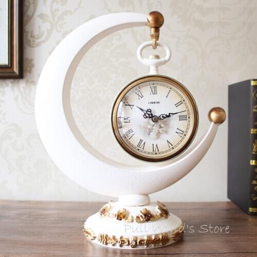 Fine retro fashion home Table Clocks Living room decorative clock