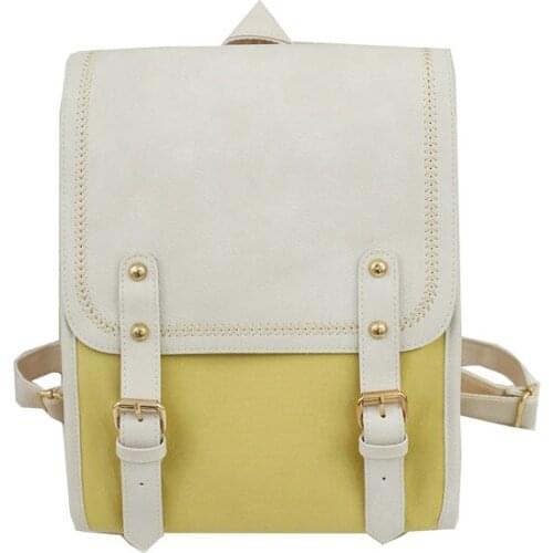 Fashion Womens Backpack School Bag for Girls Leisure Shoulder Bags Vintage Waterproof Backpack Female Pu Leather Bag