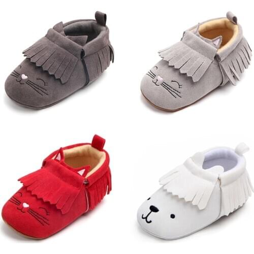 Newborn Baby Girls Boys Shoes First Walkers Spring Autumn Infant Moccasins PU Leather Cute Kids Toddler Soft Shoes