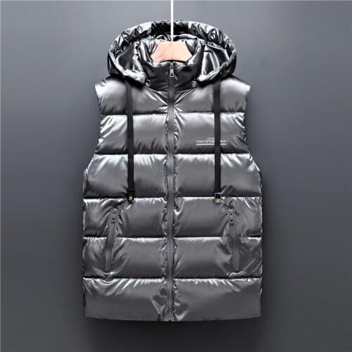 Men Vest Jacket Men Autumn and Winter New Warm Sleeveless Jacket Men Winter Casual Printing Hip-Hop Street Vest Vest Large Size