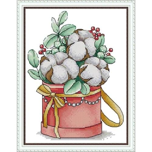 Winter Bouquet Cross Stitch Kit DIY Flower Plant Pattern Chinese Embroidery 11CT 14CT Sewing Kit Home Decoration Flower Painting