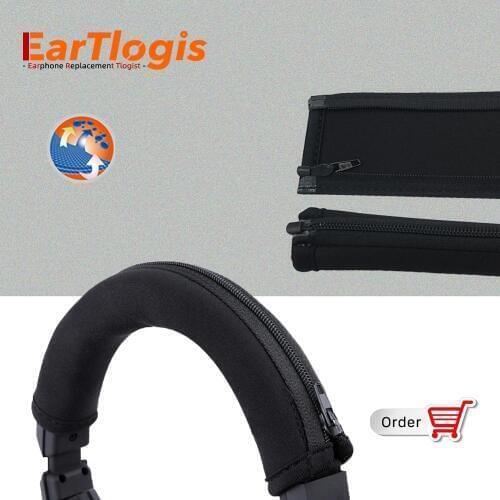 EarTlogis Replacement Bumper for Audio-Technica ATH-WS99 ATH-WS550IS Headset Parts Sleeve Cover Headband Cups pillow