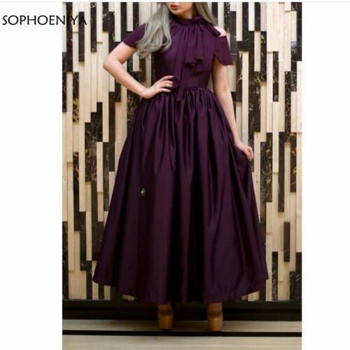 New Arrival High Neck Purple Evening dress short 2021 Vestidos de fiesta de noche Evening gown formal dress abiti da cerimonia