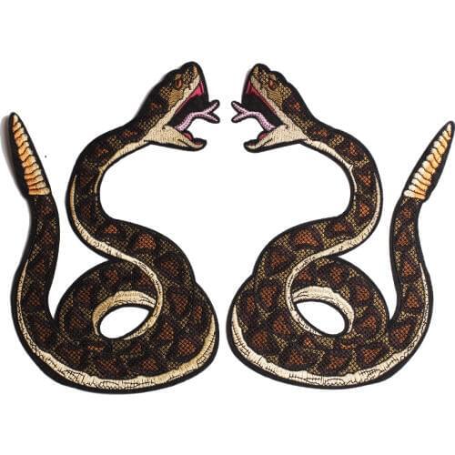 New Arrival Large Animal Flower Snake Patch for Embroidery Cloth Patching Garment Sew on Fabric Badge DIY Apparel Accessories