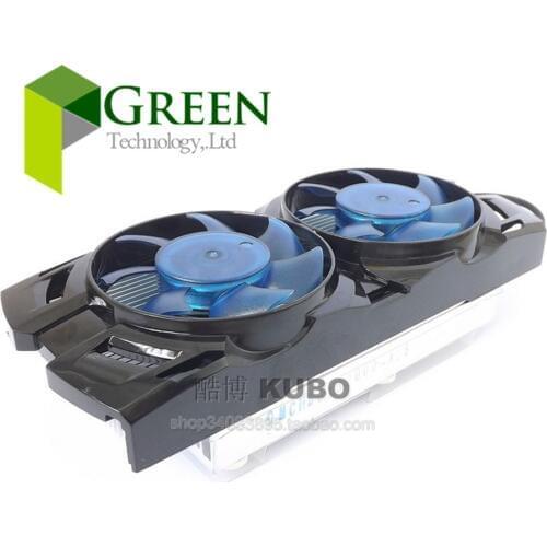 New 135*57*30mm 43mm Hole Pitch Cooling fan For HIS hd7750 6750 5550 Graphics card with Aluminum Heat sinks 12V 0.15A