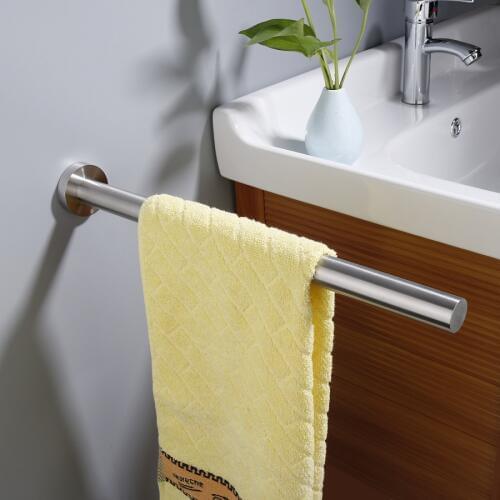 Stainless Steel Towel Single Bar Rack Towel Ring Wall Mount Paper Towel Holder Bathroom Kitchen Accessories